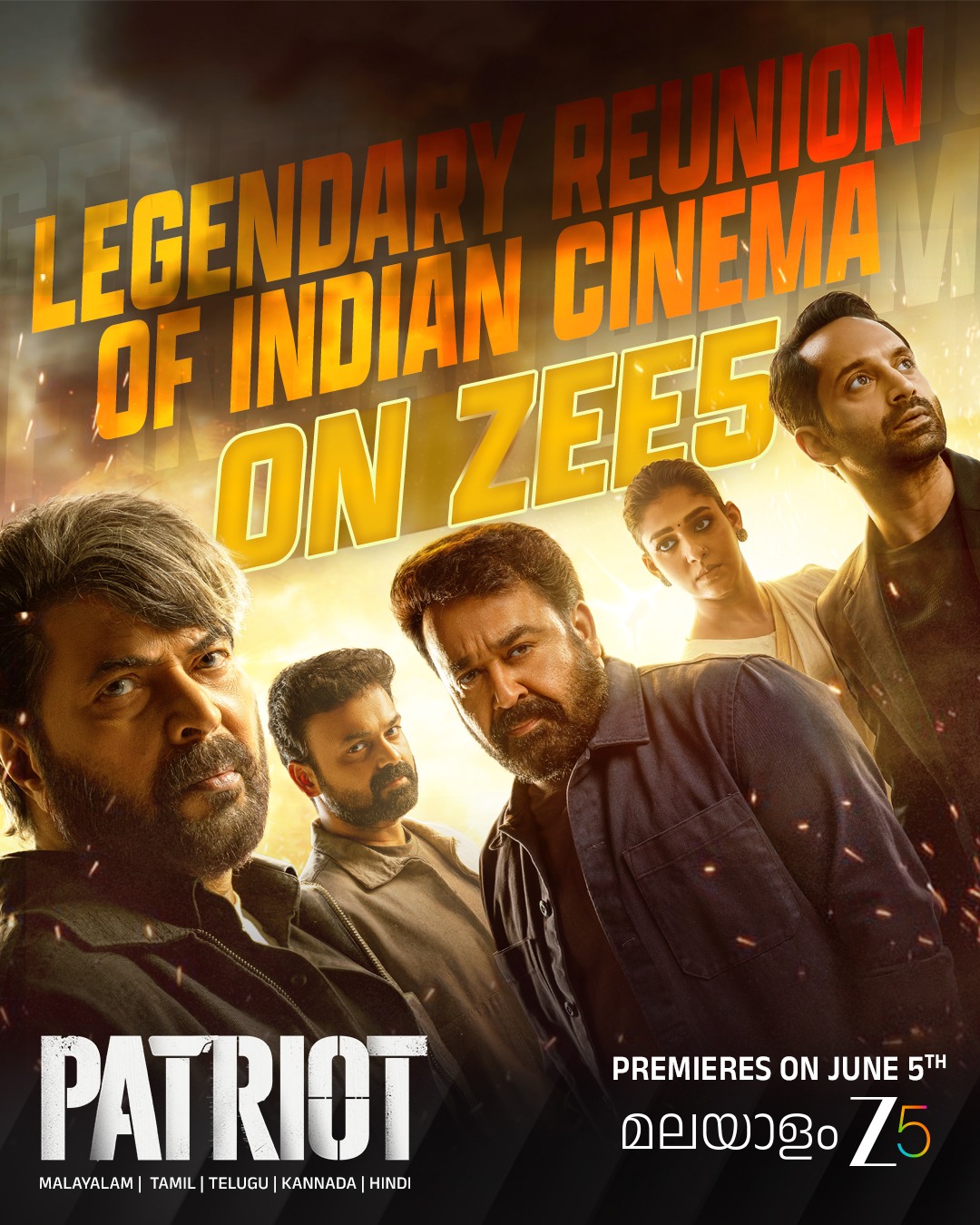 *மலையாள ZEE5, பேட்ரியாட் திரைப்படத்தின் டிஜிட்டல் பிரீமியரை ஜூன் 5 அன்று அறிவித்துள்ளது*